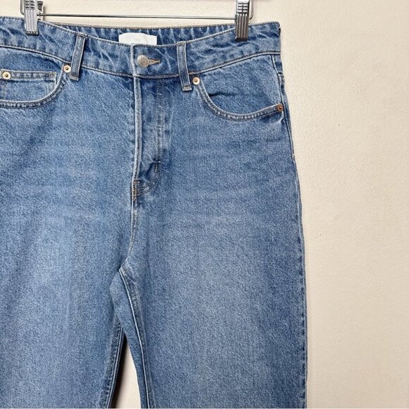 H&M Womens 6 Straight High Rise Jeans Medium Wash - Picture 4 of 13